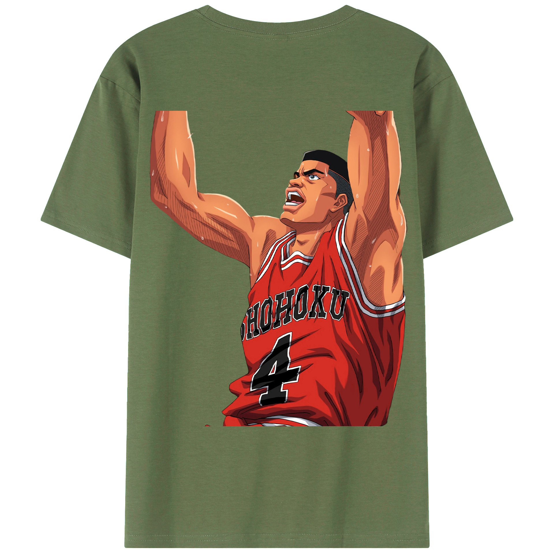 （画像用） SLAM DUNK／スラムダンク 綿100％ メンズ半袖Tシャツ（バックプリント） 通気性
